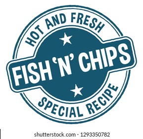 Fish Chips Vector Rubber Stamp Stock Vector (Royalty Free) 1293350782 ...