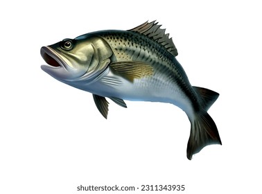 Fish clipart. Sticker and laser cut. vector drawing