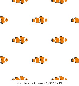 Fish clown pattern seamless for any design vector illustration