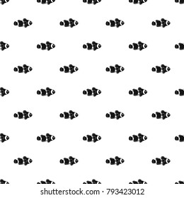 Fish clown pattern seamless in simple style vector illustration