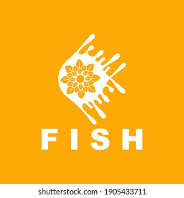 Fish Club Logo Design Vector