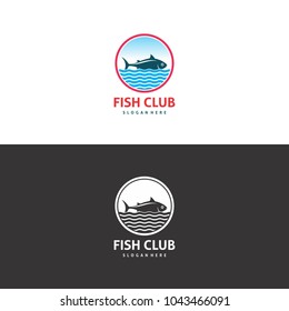 Fish Club Logo in Vector