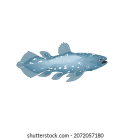 fish coelacanth vector drawing illustration