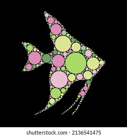 fish color dot symbol vector