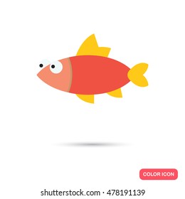 Fish color flat icon