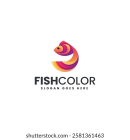 Fish Color Gradient Colorful Logo