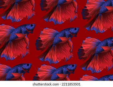 Fischbunter Hintergrund, Vektorgrafik