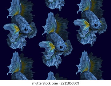 arte vectorial de fondo colorido de peces