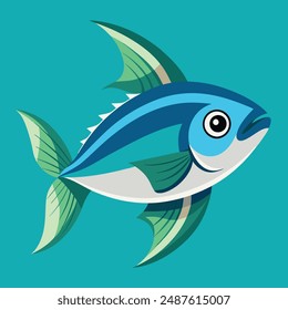 Fish colorful clip art vector illustration design