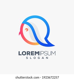 vector de diseño de logotipo coloreado de peces