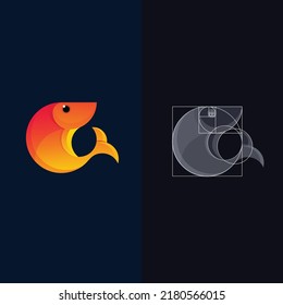 diseño de plantillas de logotipo coloreadas de peces