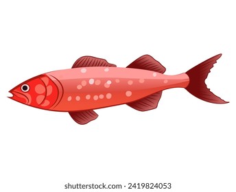 Pescado de colorido conjunto. Esta fascinante ilustración presenta un diseño de dibujos animados llenos de peces deslumbrantes y coloridos sobre un fondo blanco. Ilustración vectorial.
