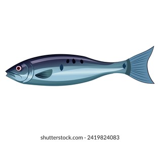 Fish of colorful set. This captivating illustration of colorful and whimsical fish beautifully designed in a cartoon style against a white canvas. Vector illustration.