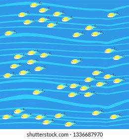  fish colorfull seamless pattern for kids. under the sea