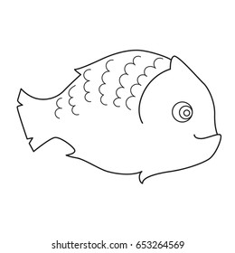 Fish, coloring page for children