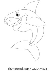 Fish coloring page for kids