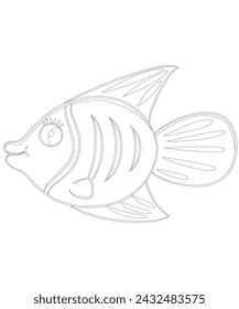 Página para colorear peces para niños