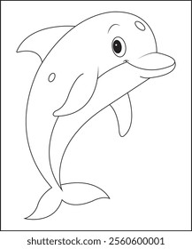 Fish coloring page for kids and adults