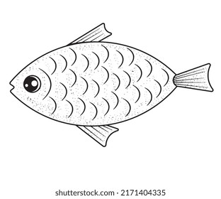 Fish coloring pages for kids