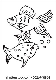 FISH COLORING PAGE,SHAKH COLORING PAGE,HUNTING FISH T SHIRT DESIGN,