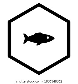 Pescado y peine en blanco