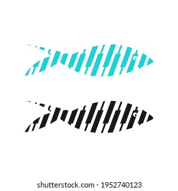 fish combination trading logo icon design vector illustration