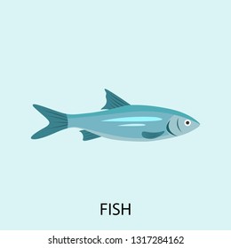 Fish concept line icon. Simple element illustration. Fish sea animal concept outline symbol design. Can be used for web and mobile UI/UX . Modern vector style