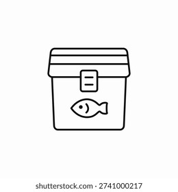 fish container icon sign vector