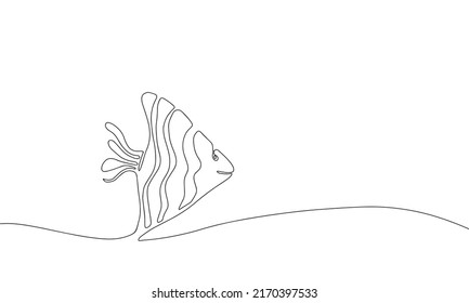 Fish Continuous Line Drawing Style Minimalist Stock Vector (Royalty ...