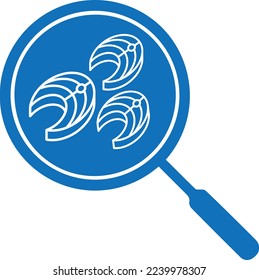 Fischgekochte Ikone, Fisch-Symbol, blauer Vektorgrafik