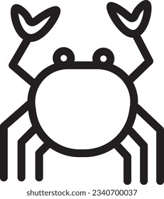 Fish Crab Shell Outline Icon