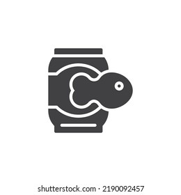 Fish crackers vector icon. filled flat sign for mobile concept and web design. Salty fish glyph icon. Symbol, logo illustration. Vector graphics