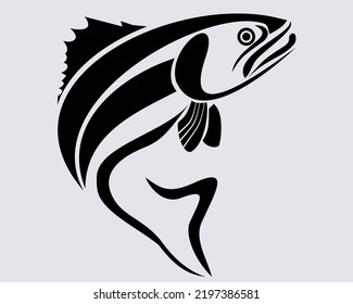 Fish creatures line icon. The line icons on . Maritime and marine concept. Fish vector abstract illustration can be used for topics like sea.