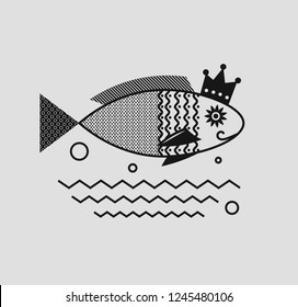 Fish with crown
