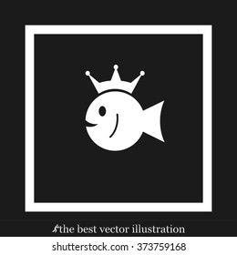 fish crown  icon