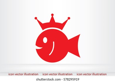 fish crown  icon .