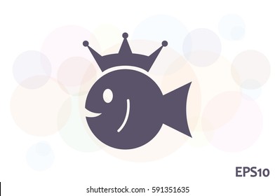 fish crown  icon 