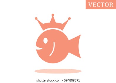 fish crown  icon .