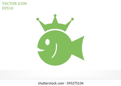 fish crown  icon .