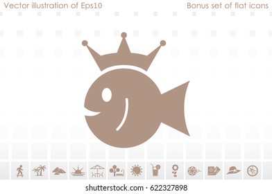 fish crown  icon 