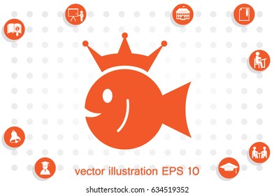 fish crown  icon 