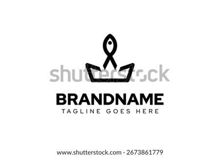 Fish Crown King Logo, symbolizing leadership, excellence, and mastery
