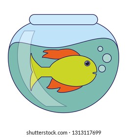 Fish in crystal bowl