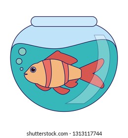 Fish in crystal bowl