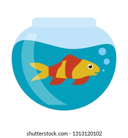 Fish in crystal bowl