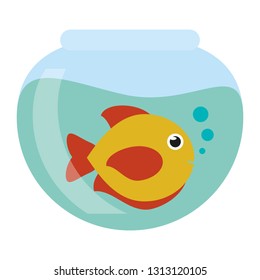 Fish in crystal bowl