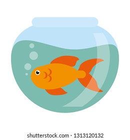 Fish in crystal bowl