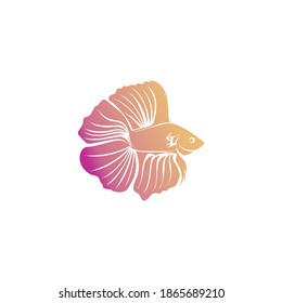 Fish cupang  icon vector illustration template