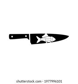 Fish Cut Guide For Logo or Design Element. Tuna Cut Guide For Logo or Design Element. Vector Illustration 