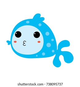 Fish. Cute baby fish vector illustration